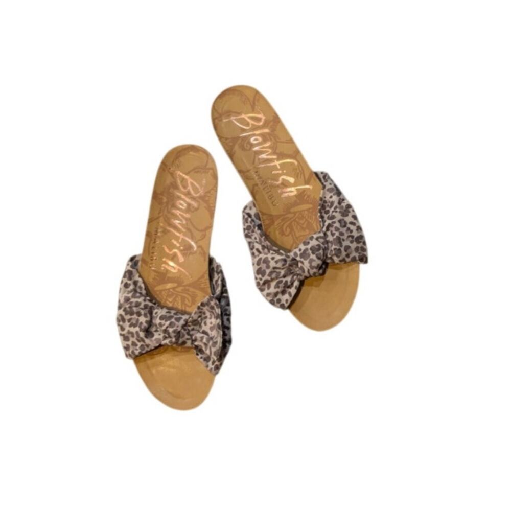 Blowfish Slide Leopard Print Sandals Size 7